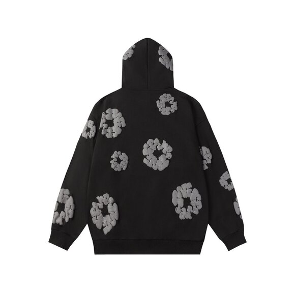 Denim Tears Black Embossed Print Hooded Sweatshirt - Picture 2 of 8